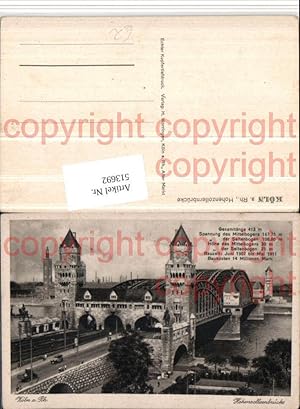 Bild des Verkufers fr 513692,Kln am Rhein Hohenzollernbrcke Brcke zum Verkauf von Versandhandel Lehenbauer