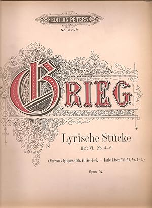 Image du vendeur pour Lyrische Strucke Heft VI No. 4-6 fur Klavier/ Morceaux Lyriques Cah. VI No. 4-6 pour Piano/ Lyric Pieces Vol. VI No. 4-6 for Piano Opus Op 57 mis en vente par Snow Crane Media