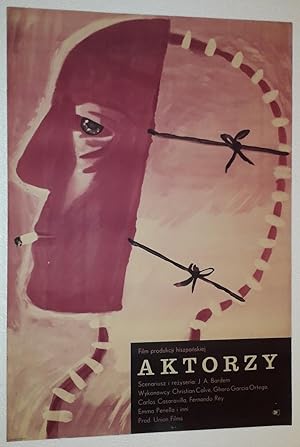 Seller image for Original Vintage Polish Movie Film Cinema Poster | Aktorzy (Cmicos) for sale by Little Stour Books PBFA Member