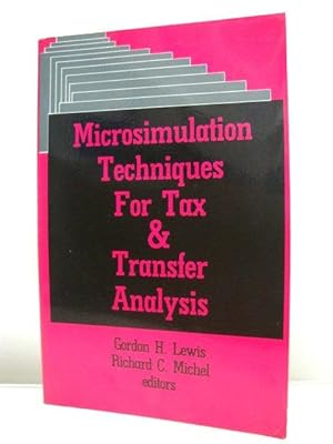 Bild des Verkufers fr Microsimulation Techniques for Tax and Transfer Analysis zum Verkauf von PsychoBabel & Skoob Books