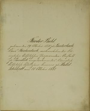 Bild des Verkufers fr Aufsatzheft eines Theodor Buhl 1887/88, zum Verkauf von Versandantiquariat Hbald