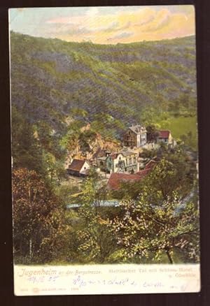 Ansichtskarte AK Jugenheim an der Bergstrasse. Stettbacher Tal mit Schloss-Hotel und Ölmühle