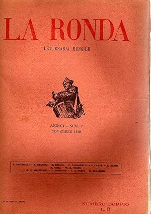 LA RONDA LETTERARIA MENSILE 1919 Anno 1 numero 7