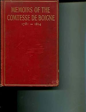 Image du vendeur pour Memoirs of the Comtesse de Boigne 1781-1814 mis en vente par Orca Knowledge Systems, Inc.