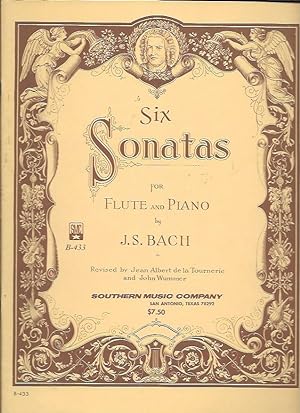 Seller image for Six Sonatas for Flute and Piano (SMC B-433) Combined Score Only for sale by Bookfeathers, LLC