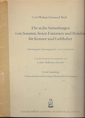 Immagine del venditore per Die sechs Sammlungen von Sonaten, freien Fantasien und Rondos fur Kenner und Liebhaber (Volumes 2-6 (lacking 1st volume)) venduto da Bookfeathers, LLC