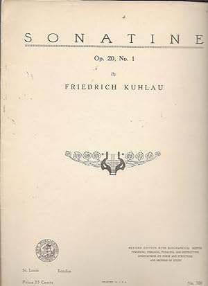 Image du vendeur pour Sonatine Op. 20, No. 1 (Art Publication Society No. 508) mis en vente par Bookfeathers, LLC