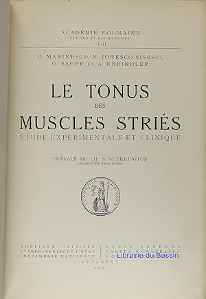 Imagen del vendedor de Le tonus des muscles stris Etude exprimentale et clinique a la venta por Librairie du Bassin