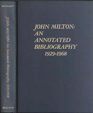 Seller image for John Milton An Annotated Bibliography 1929-1968 for sale by The Book Collector, Inc. ABAA, ILAB
