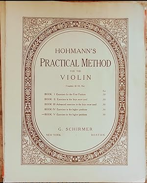 Immagine del venditore per Hohmann's Practical Method for the Violin Book 5 New and Enlarged Edition venduto da Shore Books
