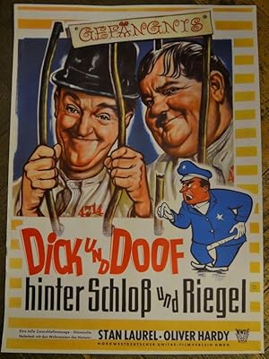 Dick und Doof hinter Schloss und Riegel. Filmplakat.