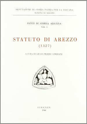 Image du vendeur pour Statuto d'Arezzo (1327) mis en vente par Libro Co. Italia Srl
