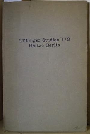 Geschichte der Stadt Berlin. (Tübinger Studien für Schwäbische und Deutsche Rechtsgeschichte. 1. ...