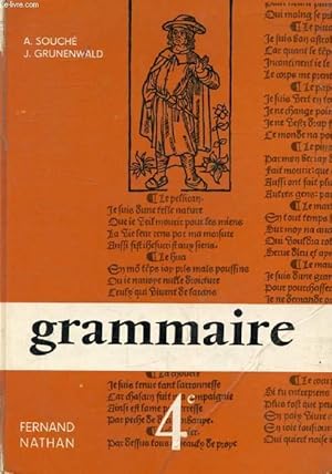 Seller image for GRAMMAIRE FRANCAISE, LECONS ET EXERCICES, CYCLE D'ORIENTATION, CLASSES DE 4e for sale by Le-Livre