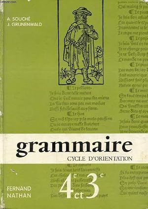 Seller image for GRAMMAIRE FRANCAISE, LECONS ET EXERCICES, CYCLE D'ORIENTATION, CLASSES DE 4e ET 3e for sale by Le-Livre