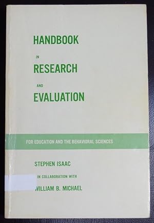 Bild des Verkufers fr Handbook In Research and Evaluation- For Education and the Behavioral Sciences zum Verkauf von GuthrieBooks