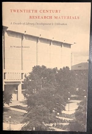 Seller image for Twentieth century research materials;: A decade of library development and utilization for sale by GuthrieBooks