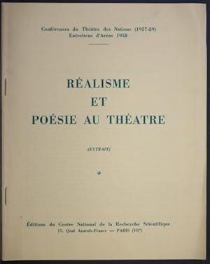 Image du vendeur pour Sonderdruck: "Le thtre naturaliste de Strindberg. Ralit et Posie". Reprinted from: Ralisme et posie au thtre. Entretiens d'Arras 1958. Confrences du thtre des nations 1957-59 / tudes runies et prsentes par Jean Jacquot mis en vente par Steven Wolfe Books