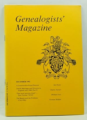 Imagen del vendedor de Genealogists' Magazine: Journal of the Society of Genealogists, Volume 24, Number 4 (December 1992) a la venta por Cat's Cradle Books