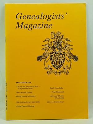 Image du vendeur pour Genealogists' Magazine: Journal of the Society of Genealogists, Volume 24, Number 10 (September 1994) mis en vente par Cat's Cradle Books