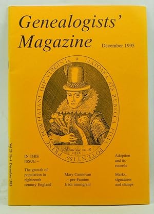 Seller image for Genealogists' Magazine: Journal of the Society of Genealogists, Volume 25, Number 4 (December 1995) for sale by Cat's Cradle Books
