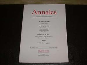 Imagen del vendedor de ANNALES. Histoire Sciences Sociales. 59e Anne. N 2. Mars-Avril 2004 a la venta por Hairion Thibault