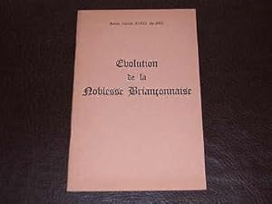 Seller image for Evolution de la noblesse brianonnaise for sale by Hairion Thibault