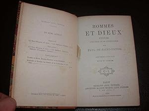 Image du vendeur pour Hommes et Dieux. Etudes d'histoire et de Littrature mis en vente par Hairion Thibault