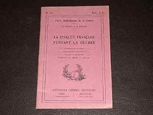 Seller image for La vitalit franaise pendant la guerre [Guerre 1914-1918] for sale by Hairion Thibault