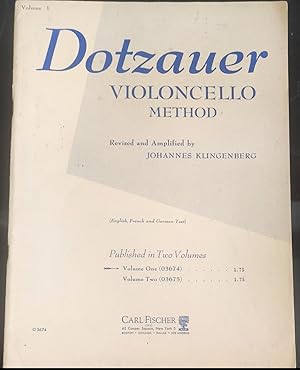 Dotzauer Violoncello Method revised and ampified by Johannes Klingenberg (English, French and Ger...