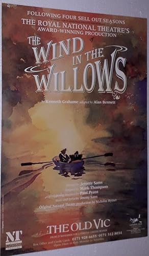 Seller image for Original Vintage Theatre Poster From The Old Vic Theatre, Waterloo Road, London Advertising | The Wind in the Willows (Original National Theatre Production by Nicholas Hytner) for sale by Little Stour Books PBFA Member