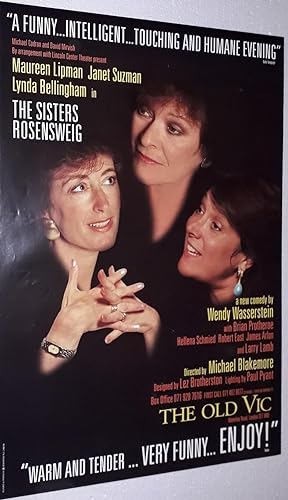 Seller image for Original Vintage Theatre Poster From The Old Vic Theatre, Waterloo Road, London Advertising | The Sisters Rosensweig for sale by Little Stour Books PBFA Member
