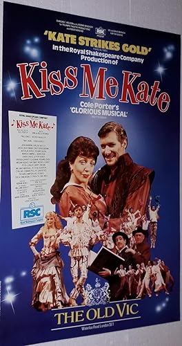 Bild des Verkufers fr Original Vintage Theatre Poster From The Old Vic Theatre, Waterloo Road, London Advertising | Kiss Me Kate zum Verkauf von Little Stour Books PBFA Member