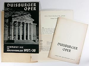 Konvolut "Die Duisburger Oper - 1937-1941":Duisburger Oper erwartet sie zur Jubiläumsspielzeit 19...