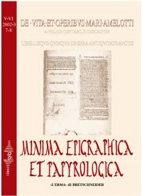 Bild des Verkufers fr Minima epigraphica et papyrologica. Anno V-VI. Vol. 7-8 zum Verkauf von Libro Co. Italia Srl