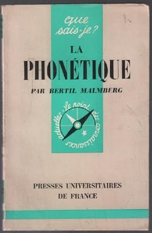 Image du vendeur pour La phontique / que sais je mis en vente par librairie philippe arnaiz