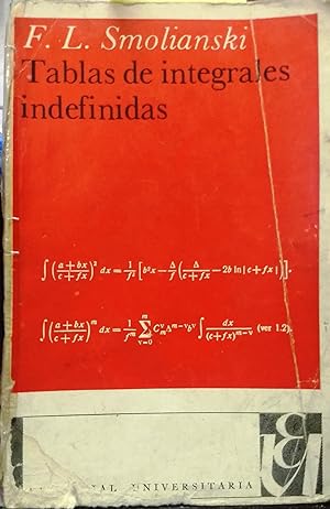 Tablas integrales indefinidas