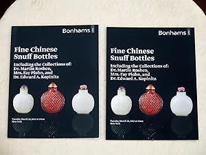 2 Copies of CHINESE SNUFF BOTTLES the ROSHCO, PLOHN & KOPINITZ COLLECTIONS Bonhams Auction Catalog