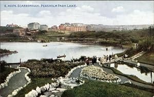 Seller image for Ansichtskarte / Postkarte Scarborough Yorkshire, Peasholm Park Lake, Parkanlagen mit See, Spaziergnger for sale by akpool GmbH