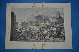 Eine Straße in Tiflis. Gemälde von Th. Horschelt. Nach einer Photographie von F. Hanfstängl in Mü...