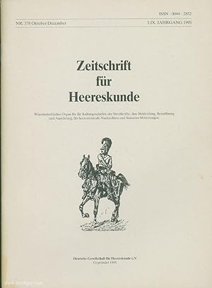 Bild des Verkufers fr Zeitschrift fr Heereskunde zum Verkauf von Berliner Zinnfiguren