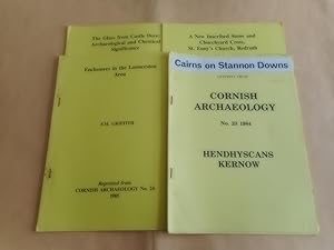 Image du vendeur pour Cornish Archaeology Nos.23/24.Four Offcuts:-Cairns on Stannon Down;Enclosures in the Launceston Area;A New Incribed Stone and Churchyard Cross,St.Euny's Church,Redruth and the Glass from Castle Dore mis en vente par David Pearson