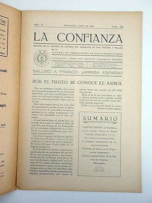 REVISTA BOLETÍN DE LA CONFIANZA 124. LA SOCIEDAD DE MAESTROS SASTRES DE ZARAGOZA (Vvaa) 1937