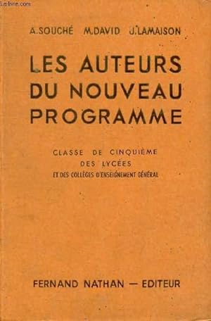 Seller image for LES AUTEURS DU NOUVEAU PROGRAMME, CLASSE DE 5e for sale by Le-Livre