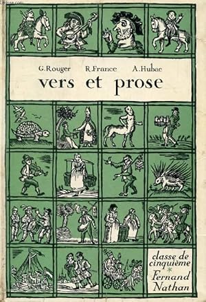 Image du vendeur pour VERS ET PROSE, CLASSE DE 5e mis en vente par Le-Livre