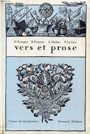 Seller image for VERS ET PROSE, CLASSE DE 4e for sale by Le-Livre