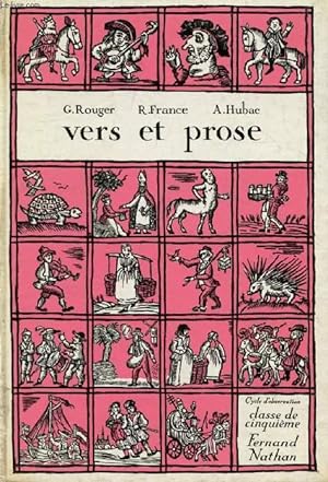Seller image for VERS ET PROSE, CYCLE D'OBSERVATION, CLASSE DE 5e for sale by Le-Livre