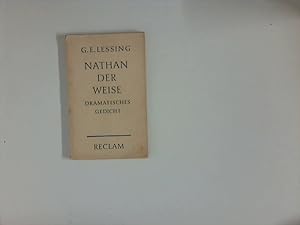 Imagen del vendedor de Nathan der Weise. Dramatisches Gedicht a la venta por ANTIQUARIAT FÖRDEBUCH Inh.Michael Simon