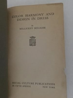 Immagine del venditore per Color Harmony And Design In Dress venduto da S. Howlett-West Books (Member ABAA)