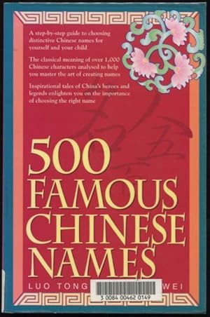 Imagen del vendedor de 500 famous Chinese names. a la venta por Lost and Found Books